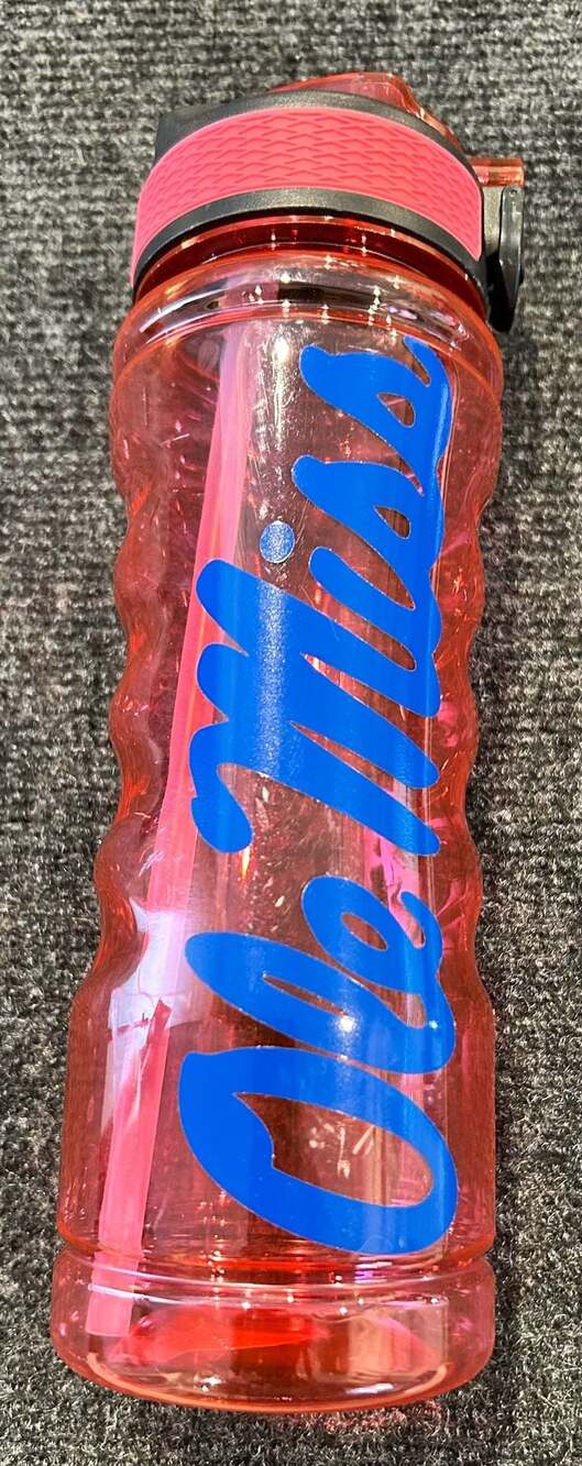 True Living Ole Miss Rebels Water Bottle 28.2 fl oz Red Plastic Straw Cup